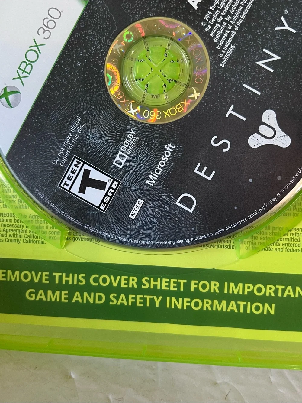 Xbox 360 Game Destiny The Taken King Legendary Edition Case & Cover Tested Works